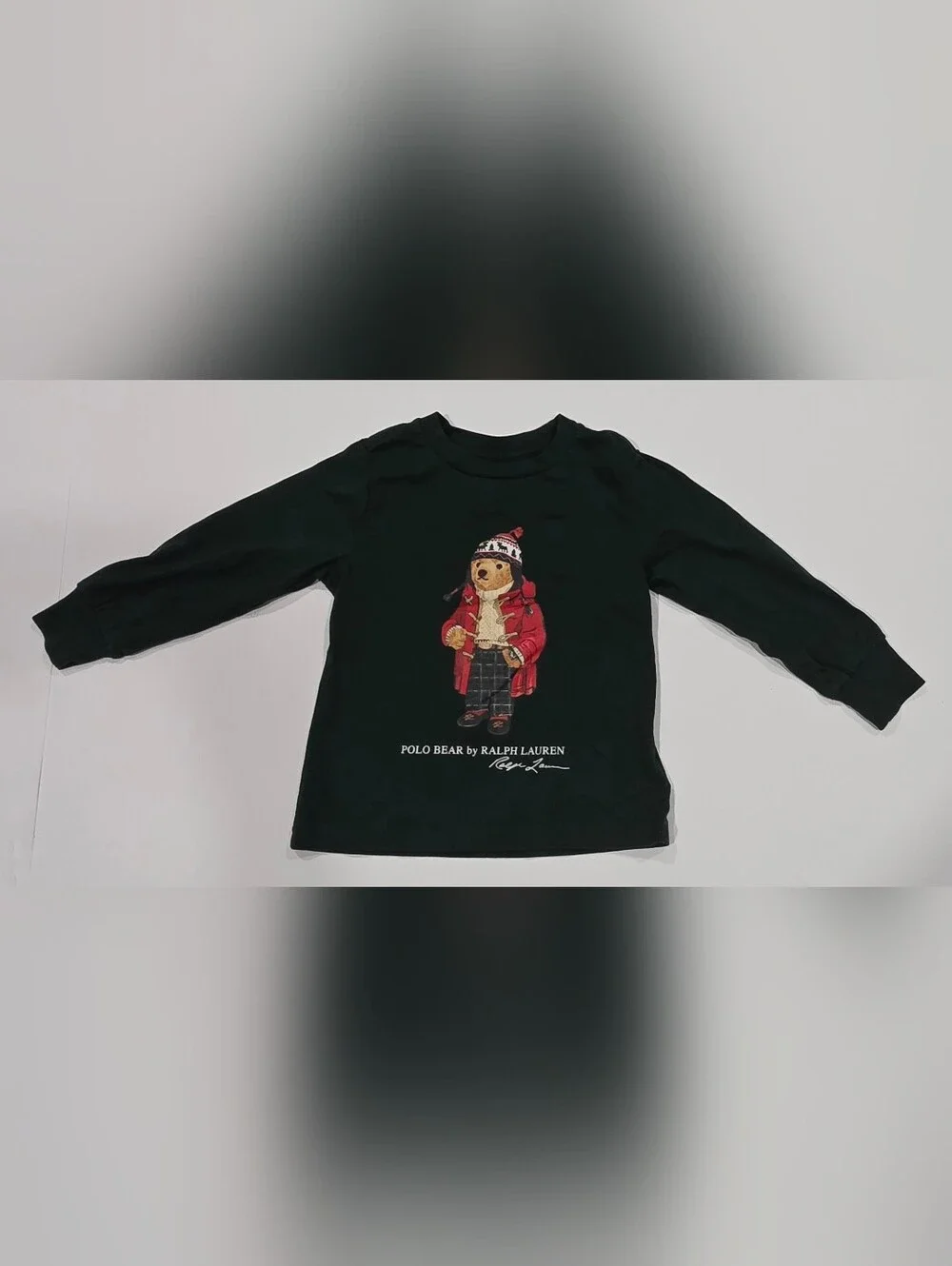 Ralph Lauren Polo Bear Graphic Tee - Green with Red Accent